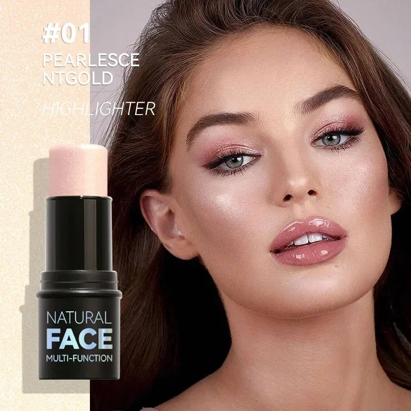 Transform Your Look with Our Multifunctional Bronzer Stick - Brightening Highlighter and Cream Blusher in 6 Stunning Shades