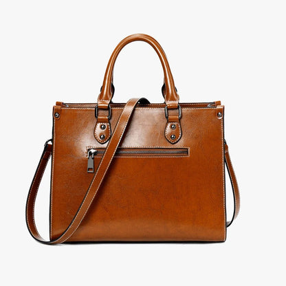 Stylish Genuine Leather Tote Bag for Women – Versatile Crossbody & Shoulder Handbag