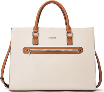Elegant Leather Laptop Bag for Women (15.6") – Stylish Portfolio & Shoulder Bag