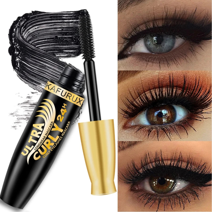 Experience Luscious Lashes with Footsquare 5D Black Waterproof Mascara - Lengthens, Curls, and Enhances Your Eyes!
