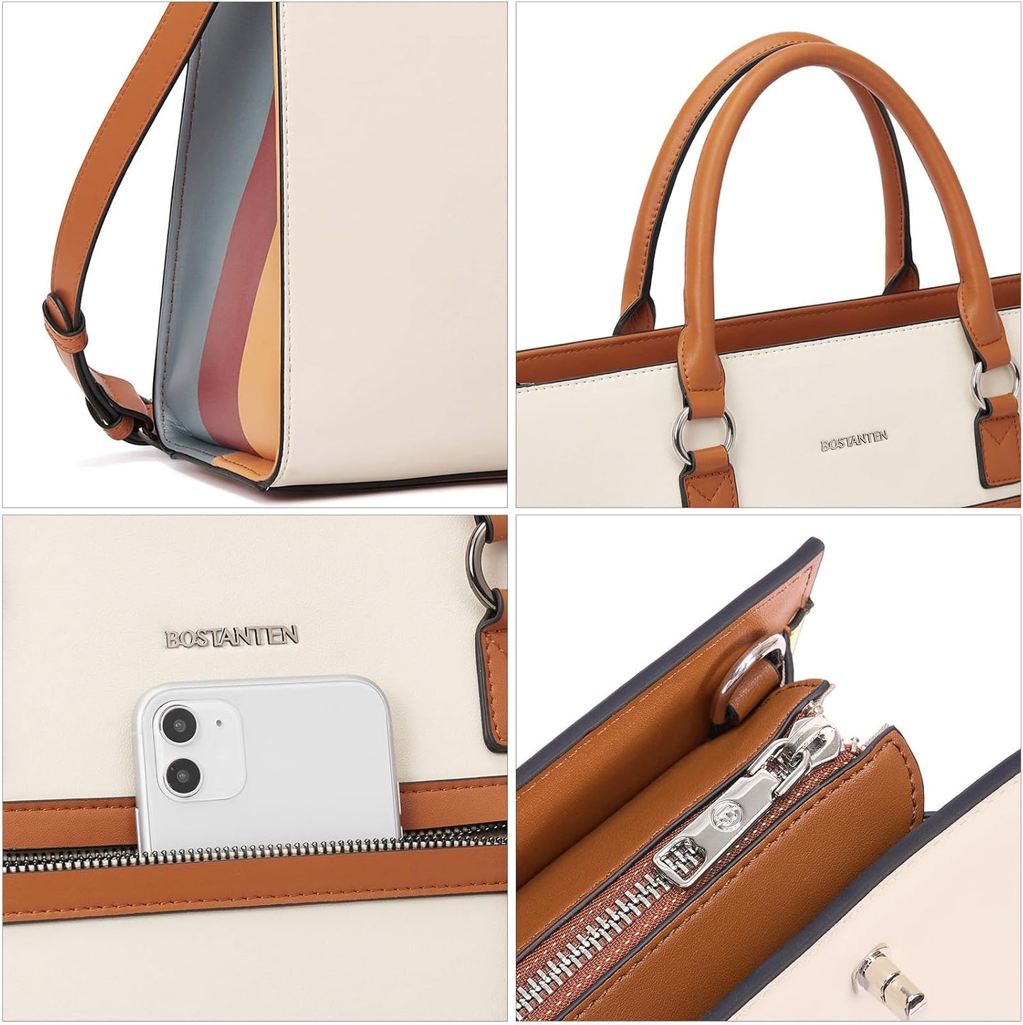 Elegant Leather Laptop Bag for Women (15.6") – Stylish Portfolio & Shoulder Bag