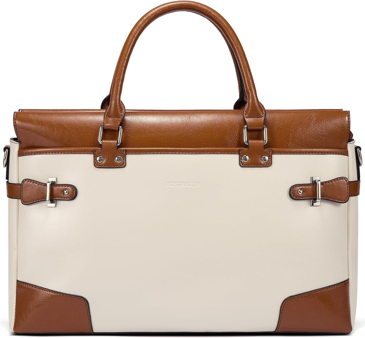 Elegant Leather Laptop Bag for Women - Stockholm 15.6" Stylish Portfolio & Work Tote