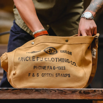 Visby Vintage Canvas Messenger Bag - Spacious Crossbody & Laptop Carrier for Men