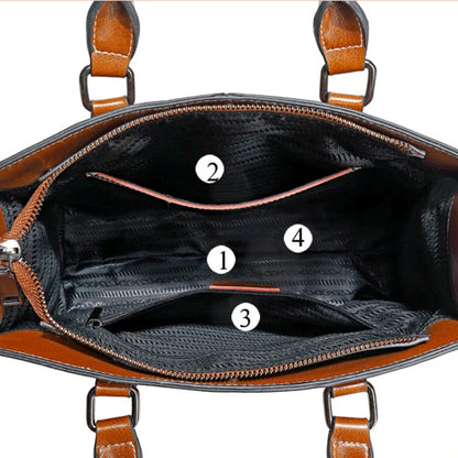 Stylish Genuine Leather Tote Bag for Women – Versatile Crossbody & Shoulder Handbag