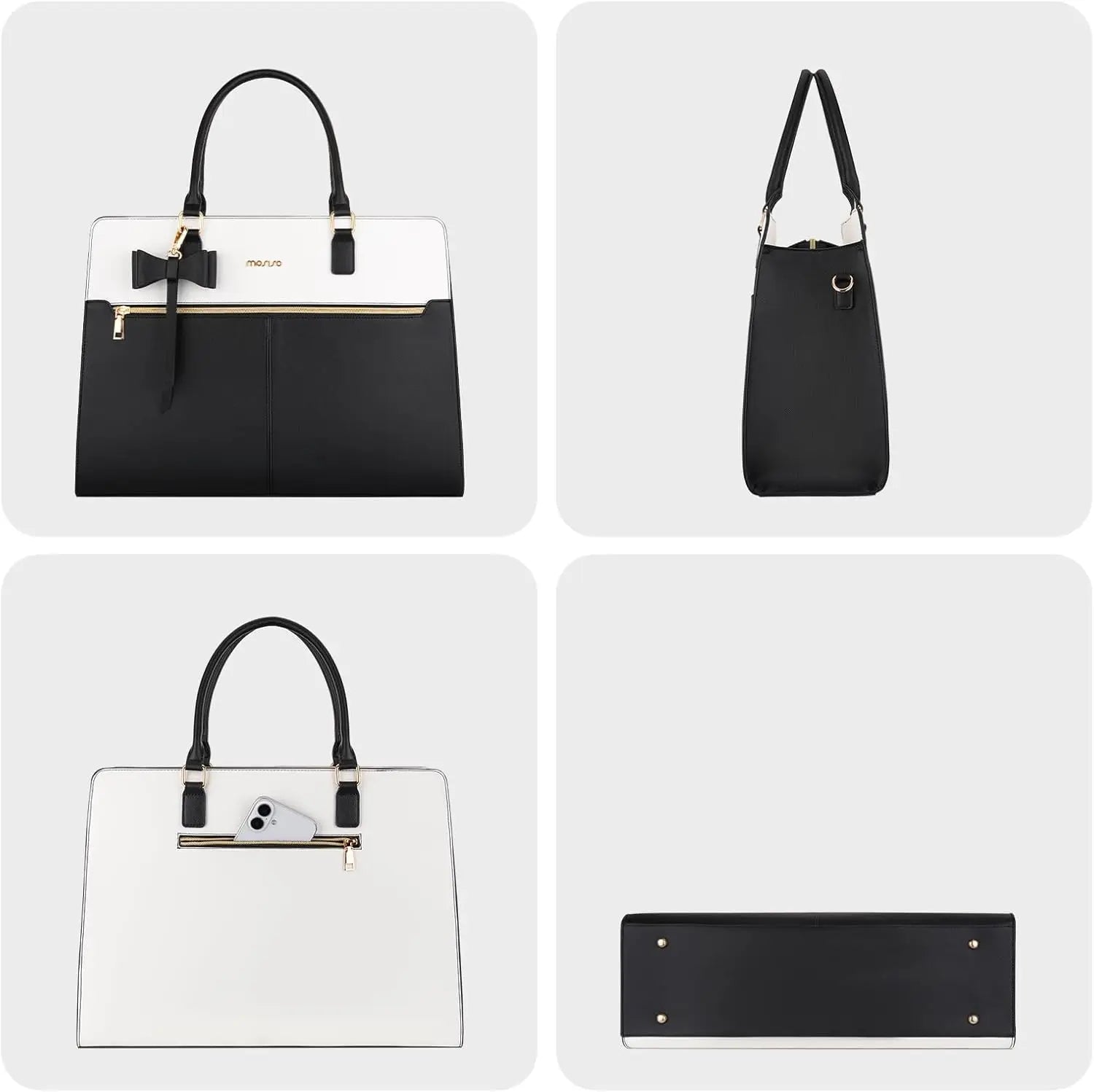 Stylish and Versatile Waterproof PU Leather Laptop Bag for 15-16 Inch MacBook, HP, and Dell - Perfect Tote Handbag for Women