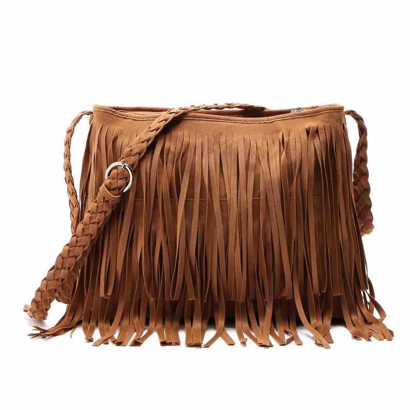 Elevate Your Style with the Abisko Vintage Fringe Crossbody Bag for Women – Boho Chic Shoulder Handbag
