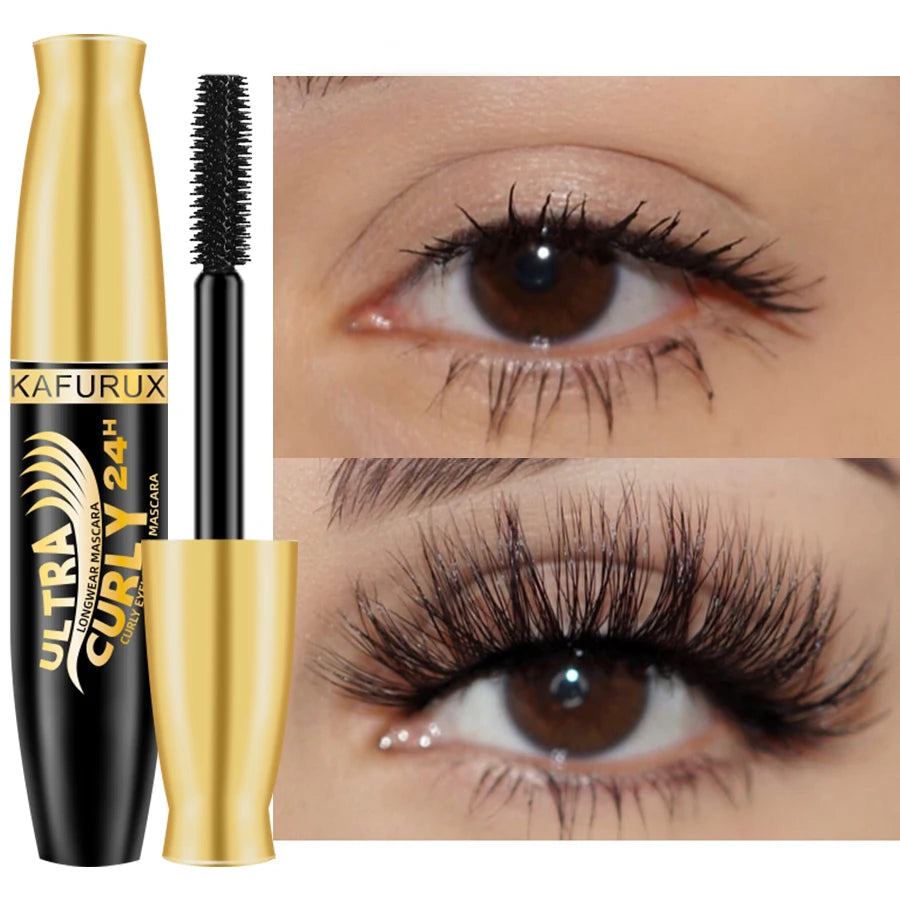 Experience Luscious Lashes with Footsquare 5D Black Waterproof Mascara - Lengthens, Curls, and Enhances Your Eyes!