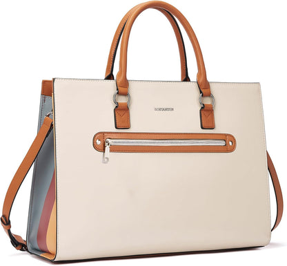 Elegant Leather Laptop Bag for Women (15.6") – Stylish Portfolio & Shoulder Bag