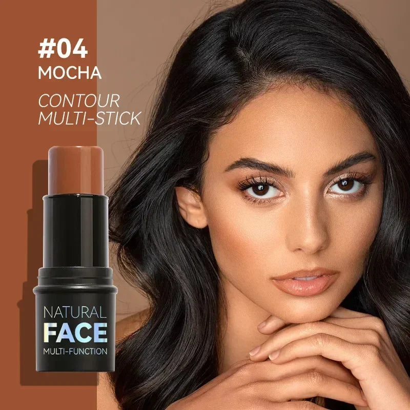 Transform Your Look with Our Multifunctional Bronzer Stick - Brightening Highlighter and Cream Blusher in 6 Stunning Shades