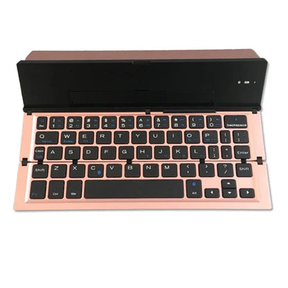 BOW Compact Folding Bluetooth Keyboard - Rechargeable Wireless Pocket Keyboard for iPhone, Samsung, and Tablets
