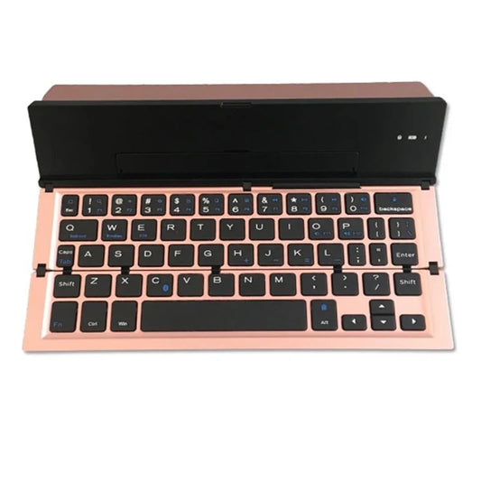 BOW Compact Folding Bluetooth Keyboard - Rechargeable Wireless Pocket Keyboard for iPhone, Samsung, and Tablets