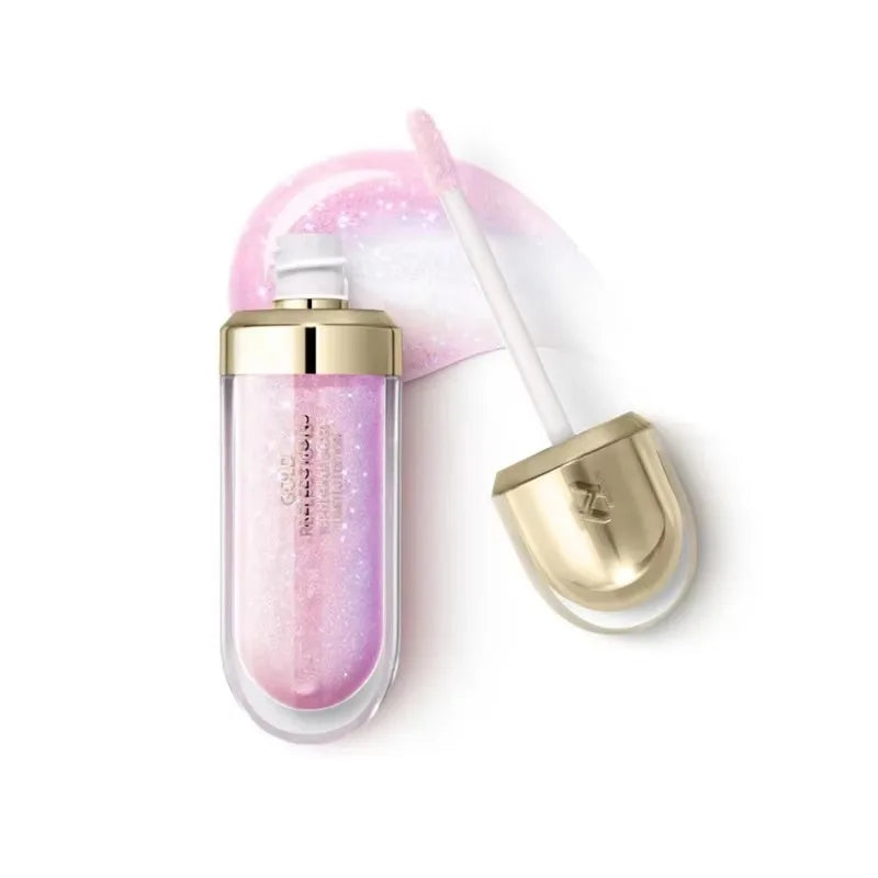 Transform Your Look with 3D Liquid Lip Glaze - Nourishing Transparent Lip Gloss for Full, Glossy Lips in Milk Tea Bean Paste Shade