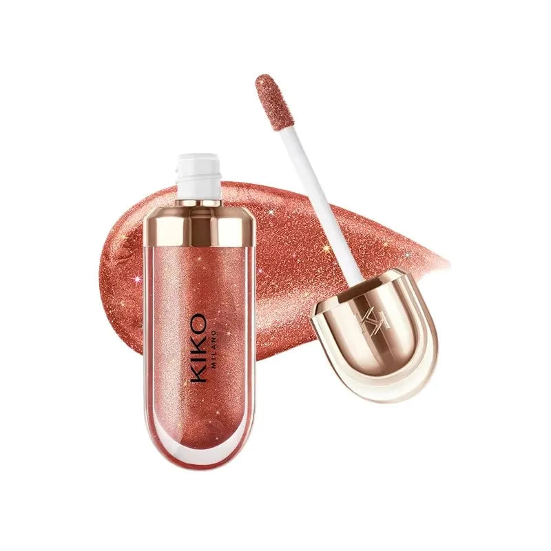 Transform Your Look with 3D Liquid Lip Glaze - Nourishing Transparent Lip Gloss for Full, Glossy Lips in Milk Tea Bean Paste Shade