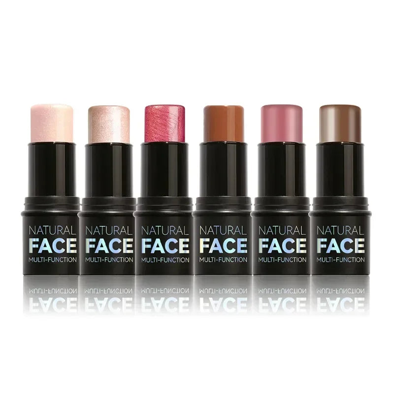 Transform Your Look with Our Multifunctional Bronzer Stick - Brightening Highlighter and Cream Blusher in 6 Stunning Shades