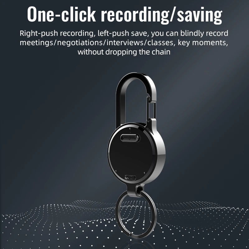 Compact and Versatile 8GB Keychain Voice Recorder with MP3 Player