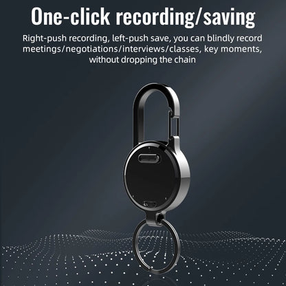 Compact and Versatile 8GB Keychain Voice Recorder with MP3 Player