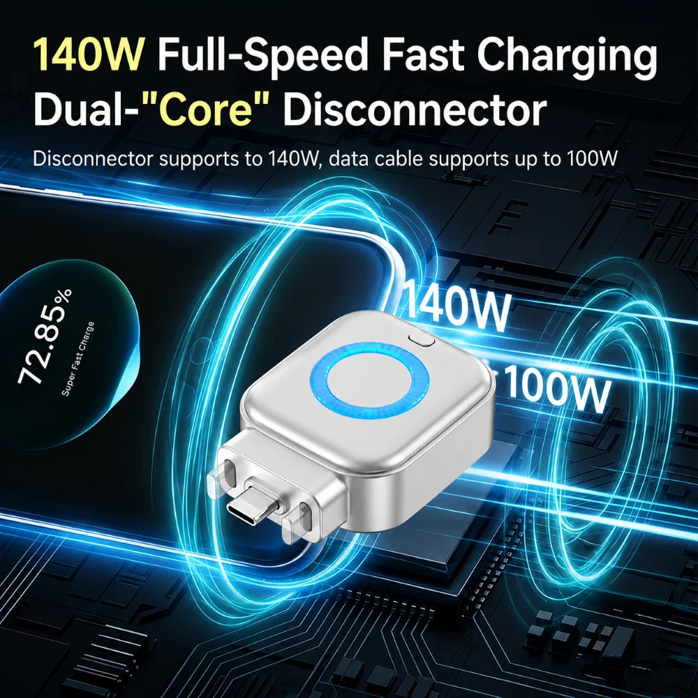 Experience Lightning-Fast Charging with the 140W PD USB-C Cable Featuring Automatic Power-Off Technology