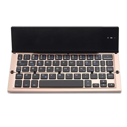 BOW Compact Folding Bluetooth Keyboard - Rechargeable Wireless Pocket Keyboard for iPhone, Samsung, and Tablets