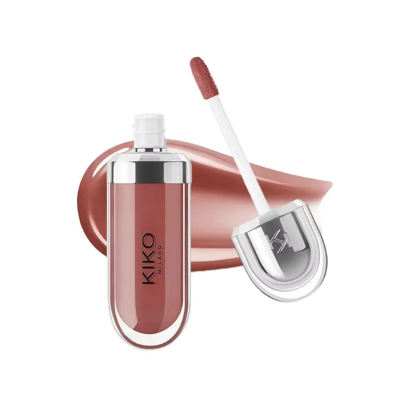 Transform Your Look with 3D Liquid Lip Glaze - Nourishing Transparent Lip Gloss for Full, Glossy Lips in Milk Tea Bean Paste Shade