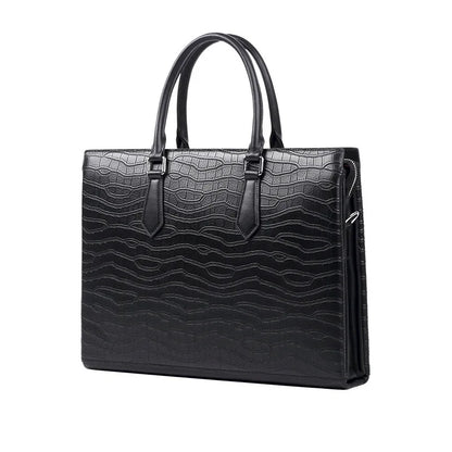 Bromma - Läderportfölj för Herr – Rymlig Datorväska & Messenger Bag i Skinn 15,6"