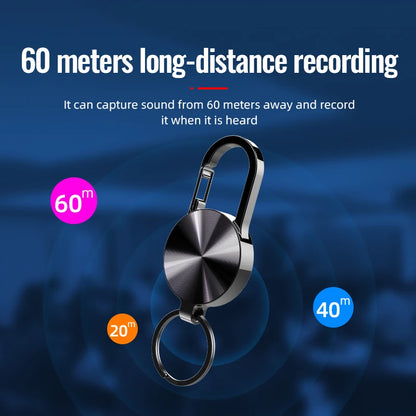 Compact and Versatile 8GB Keychain Voice Recorder with MP3 Player
