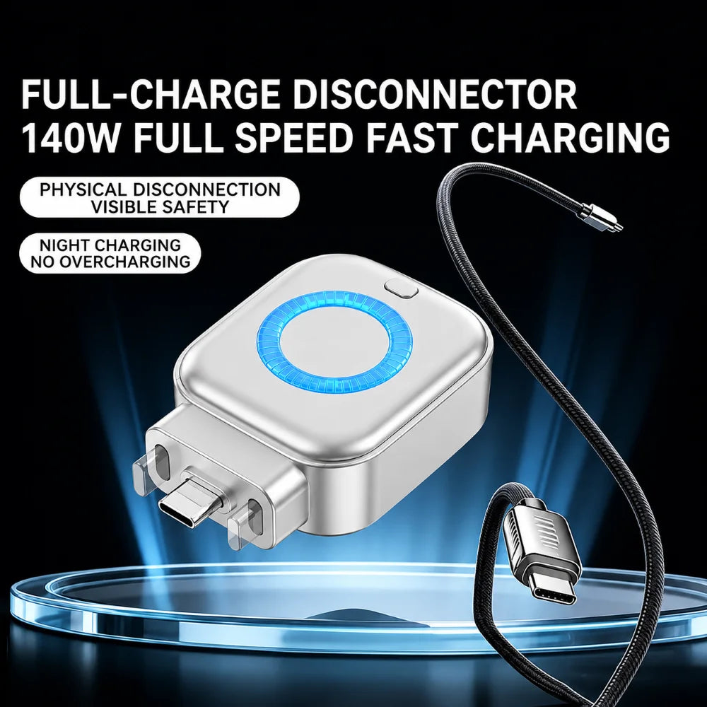 Experience Lightning-Fast Charging with the 140W PD USB-C Cable Featuring Automatic Power-Off Technology