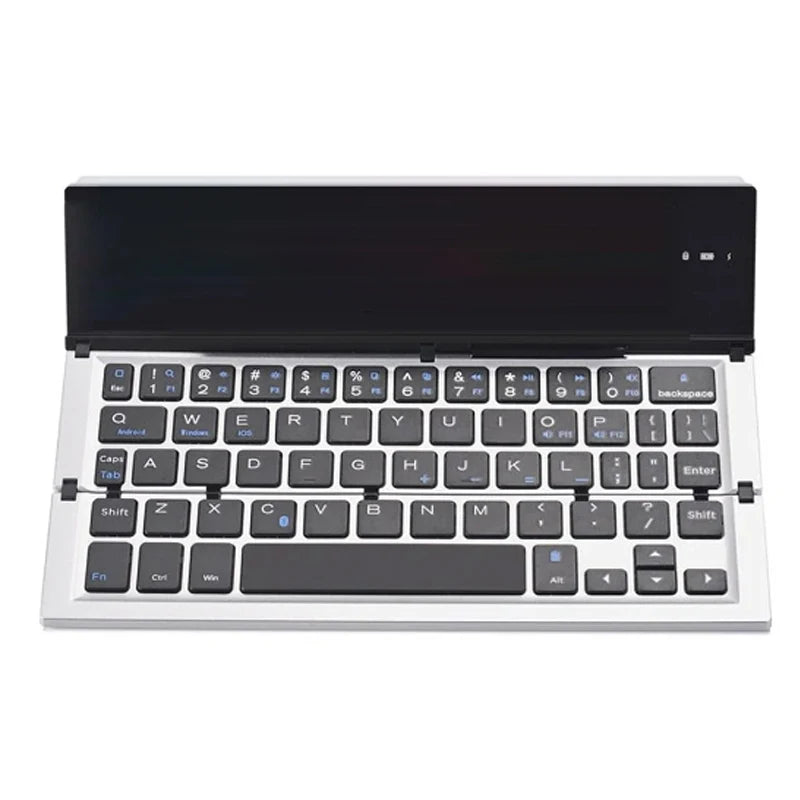 BOW Compact Folding Bluetooth Keyboard - Rechargeable Wireless Pocket Keyboard for iPhone, Samsung, and Tablets
