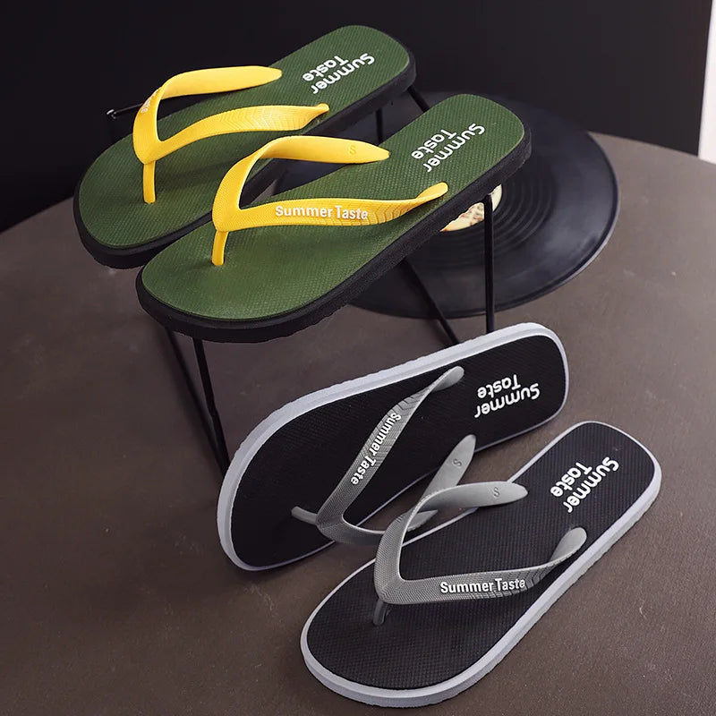 Step into Summer with Our Stylish Men's Flip Flops - Non-Slip Beach Slippers for Ultimate Comfort
