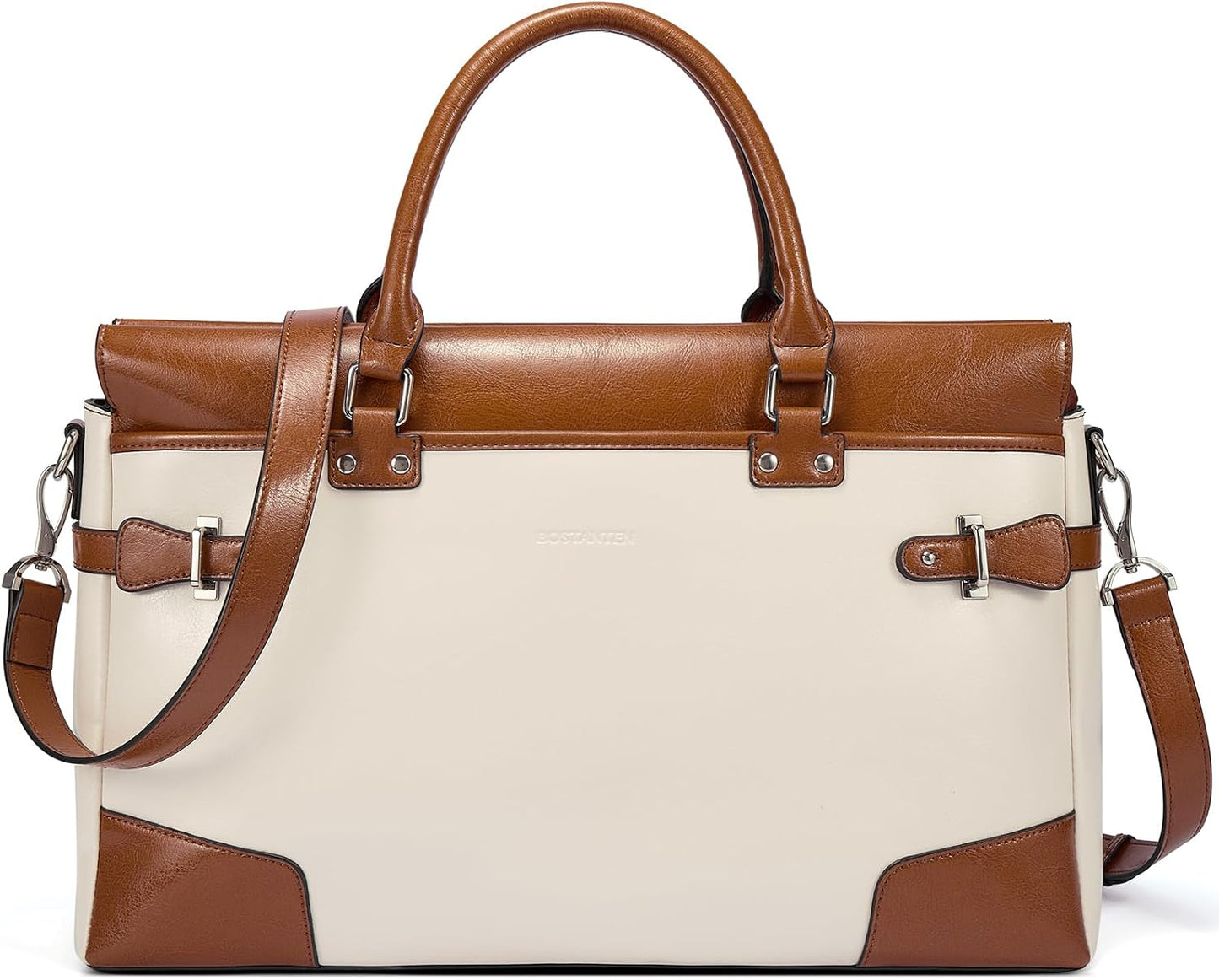 Elegant Leather Laptop Bag for Women - Stockholm 15.6" Stylish Portfolio & Work Tote