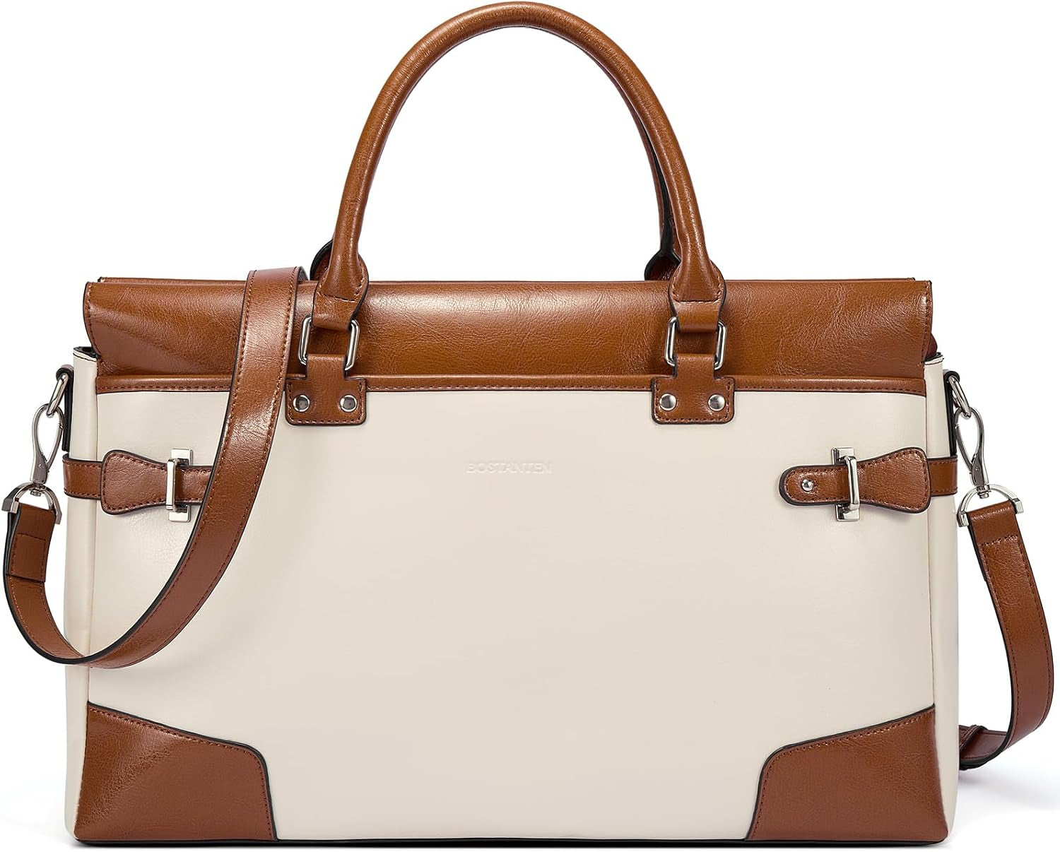 Elegant Leather Laptop Bag for Women - Stockholm 15.6" Stylish Portfolio & Work Tote