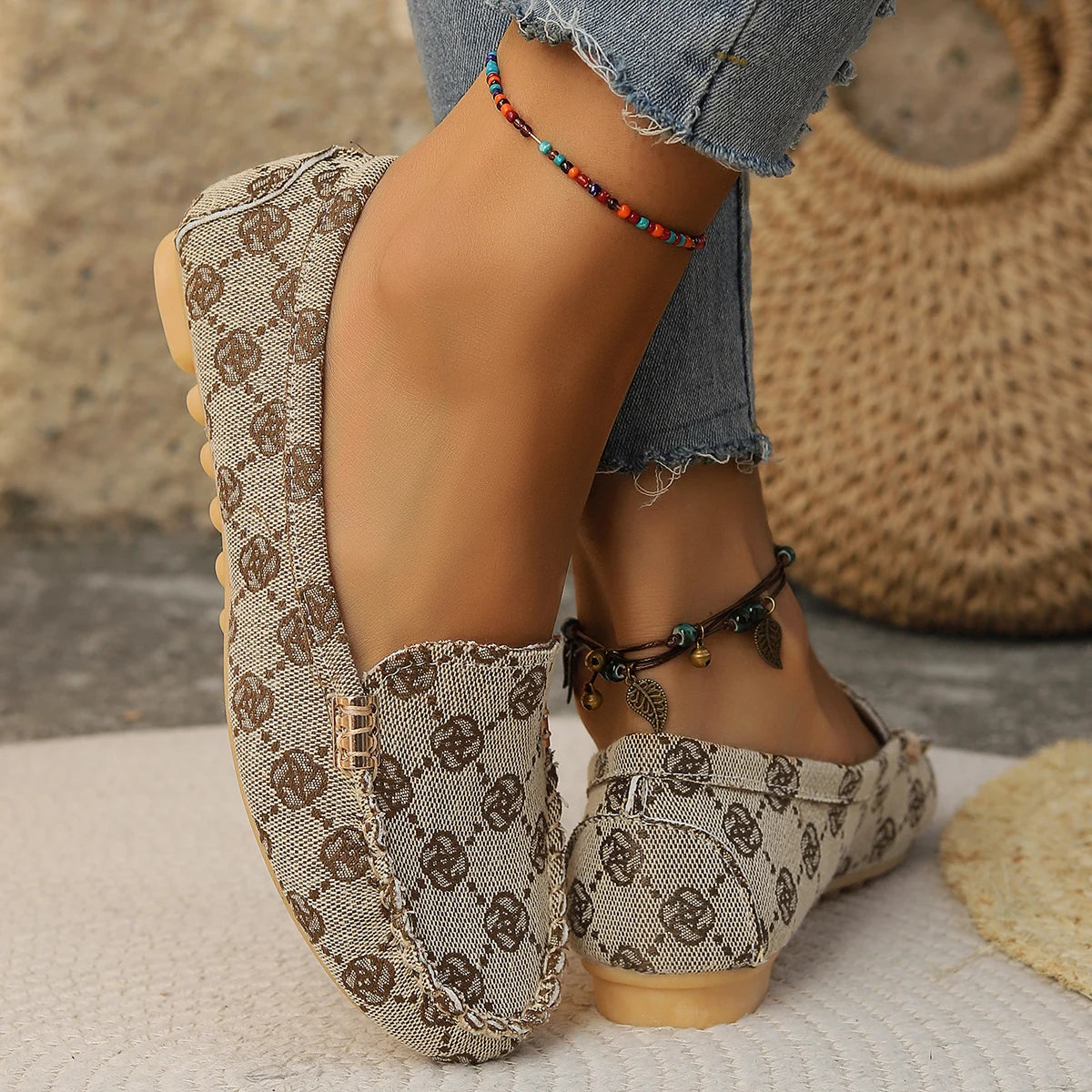 Stylish Women's Slip-On Loafers – Comfortable and Durable with Rubber Outsole