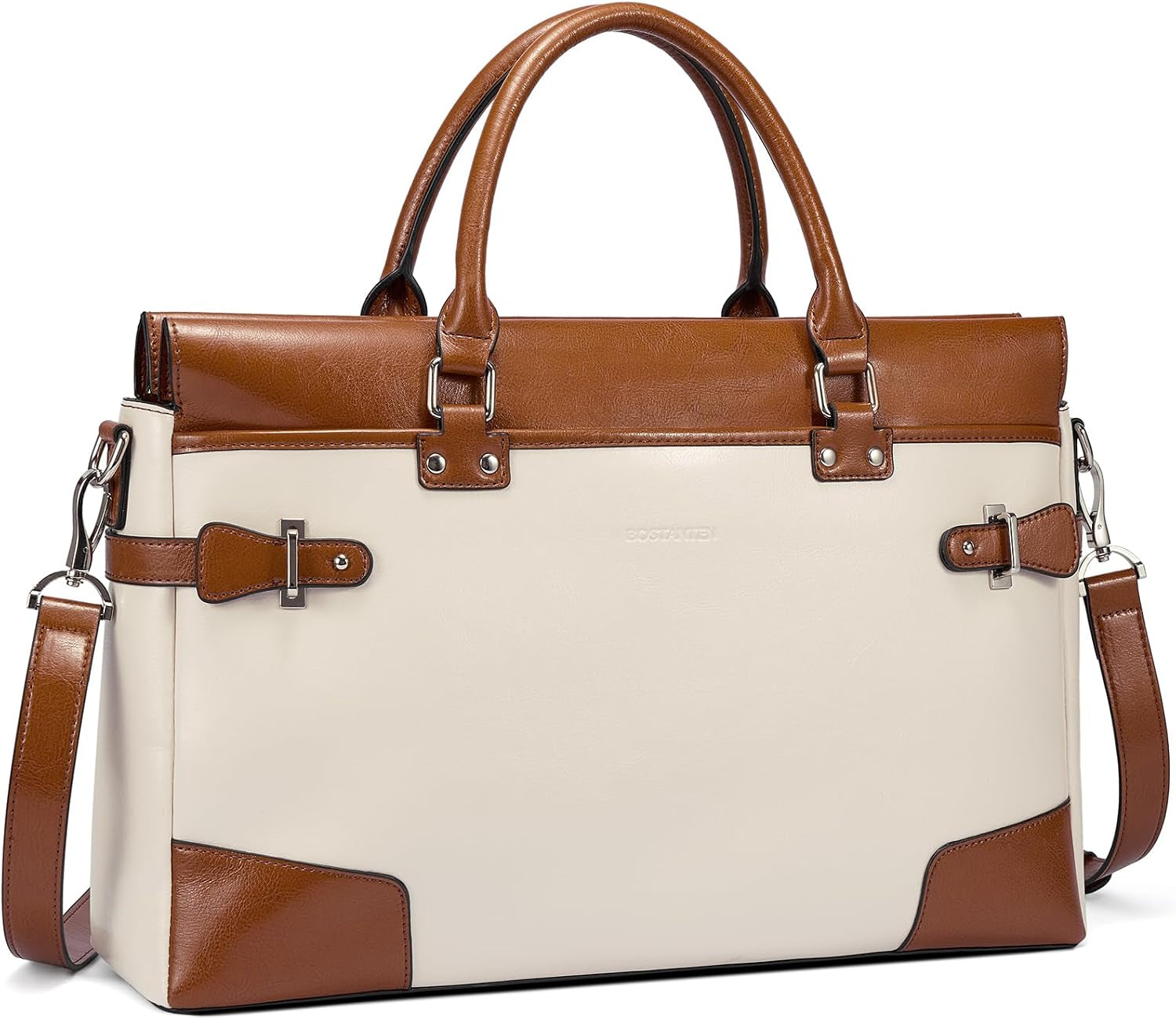 Elegant Leather Laptop Bag for Women - Stockholm 15.6" Stylish Portfolio & Work Tote