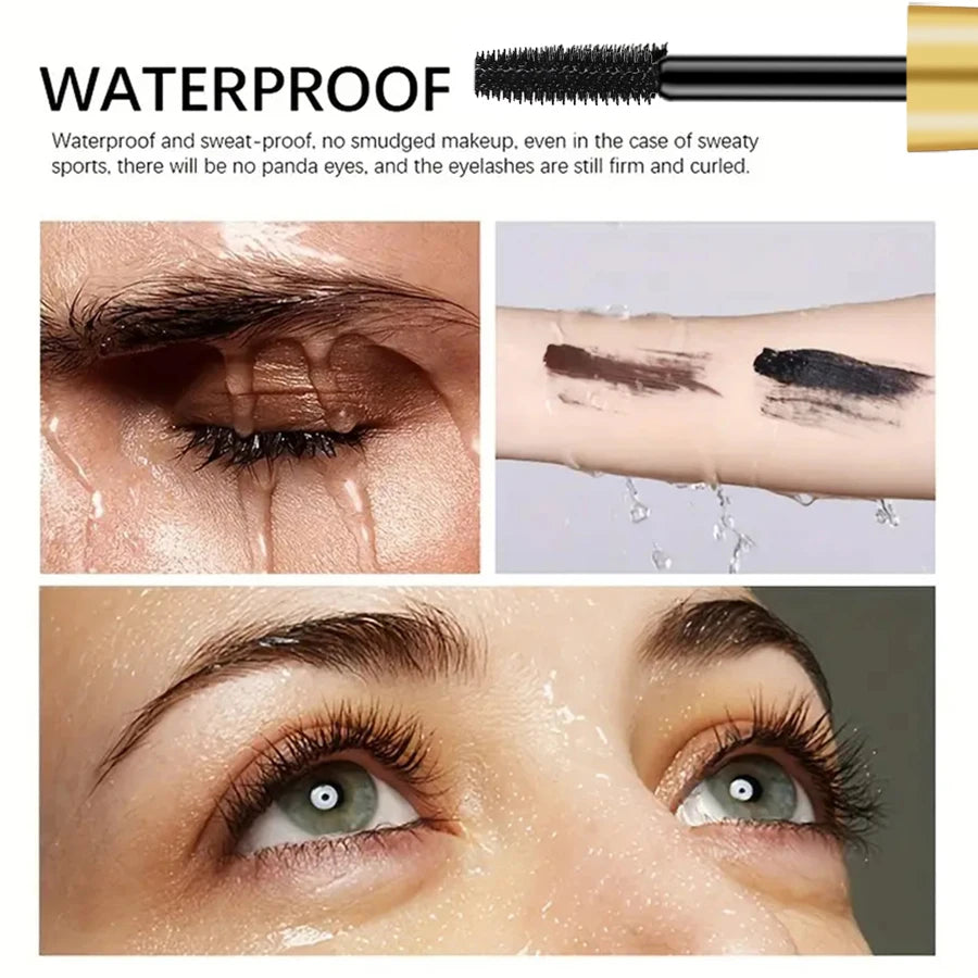 Experience Luscious Lashes with Footsquare 5D Black Waterproof Mascara - Lengthens, Curls, and Enhances Your Eyes!