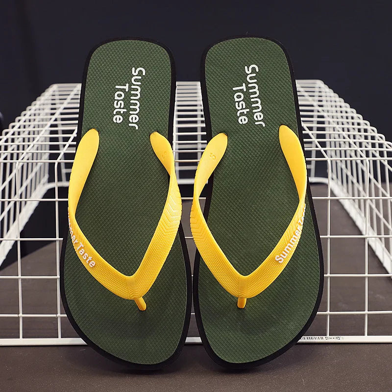 Step into Summer with Our Stylish Men's Flip Flops - Non-Slip Beach Slippers for Ultimate Comfort