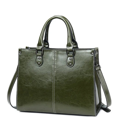 Stylish Genuine Leather Tote Bag for Women – Versatile Crossbody & Shoulder Handbag